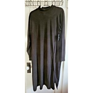 NWT SUPER SOFT‎ by Torrid Rib funnel neck long sleeve slit front Sz 2